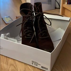 Steve Madden Brown Suede Gretell Lace-up Boots 6.5